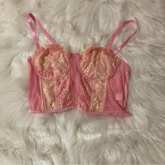 LUXE 5 Star Fave Princess Bustier Corset Lace Cami Crop Top Small Medium Large - Picture 5 of 11